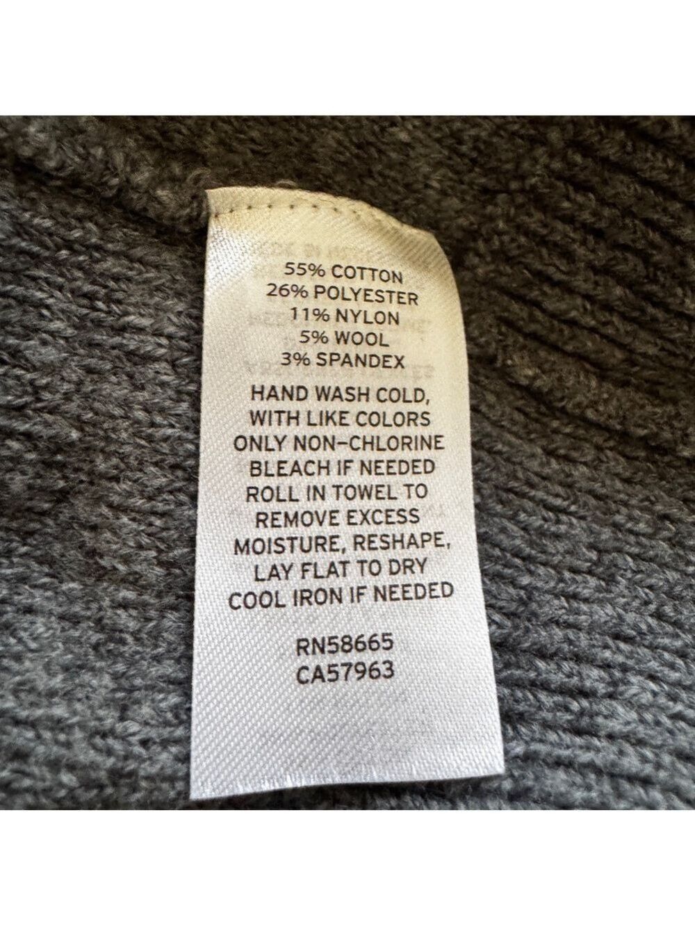 Caslon Heathered Gray Cable Knit Turtleneck Sweater, S - Picture 6 of 9